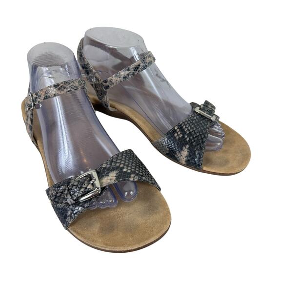 Vionic Snakeskin Print Orthaheel Adjustable Strap Sandals Women's Size 9 - Picture 1 of 6